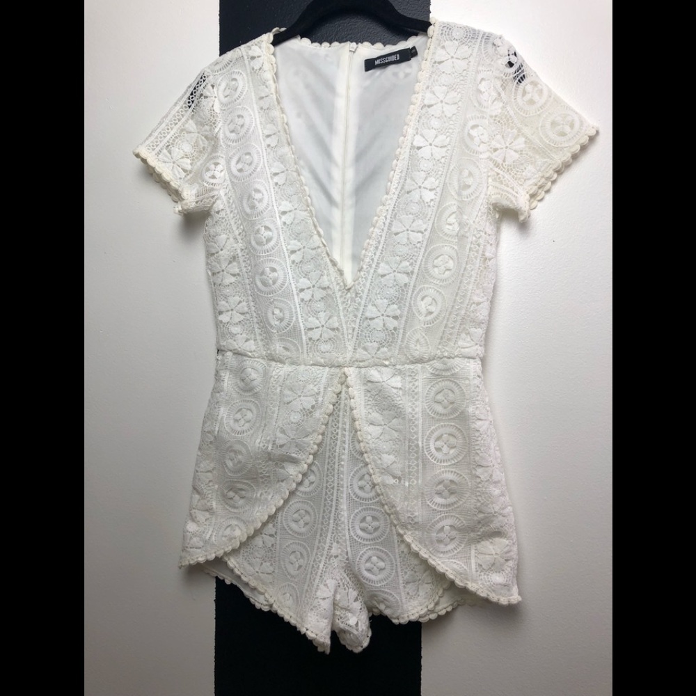 Missguided White Lace Romper.